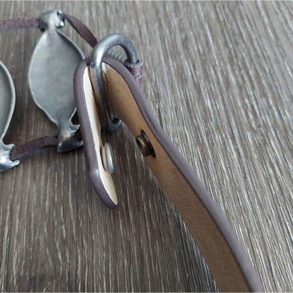 Chico's Vintage Brown Boho Cabochon Studded Belt Size Small/Medium Adjustable - Picture 4 of 6